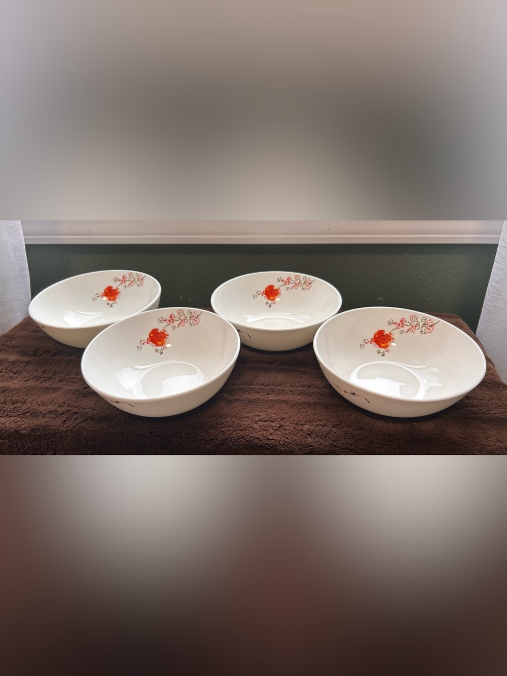 Set Of 4 Lenox Bone China Chirp 6.5" Cereal Soup Bowls USA Simply Fine